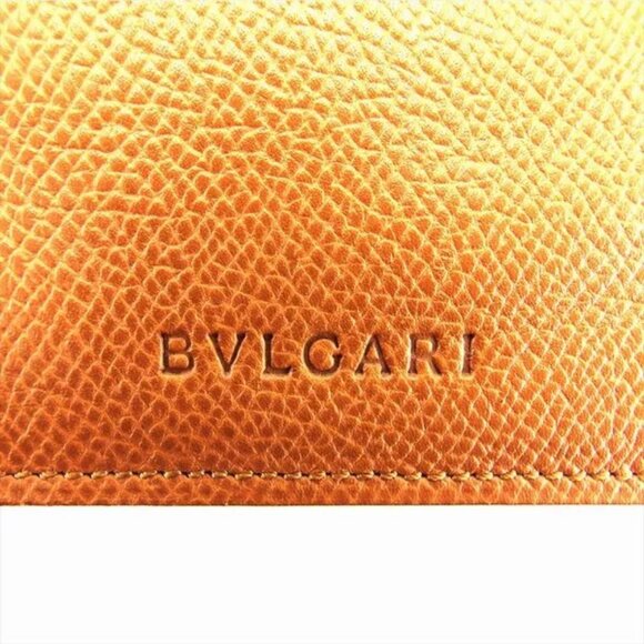 BVLGARI long bill crawling Classico logo leather Authentic USED - Picture 9 of 9